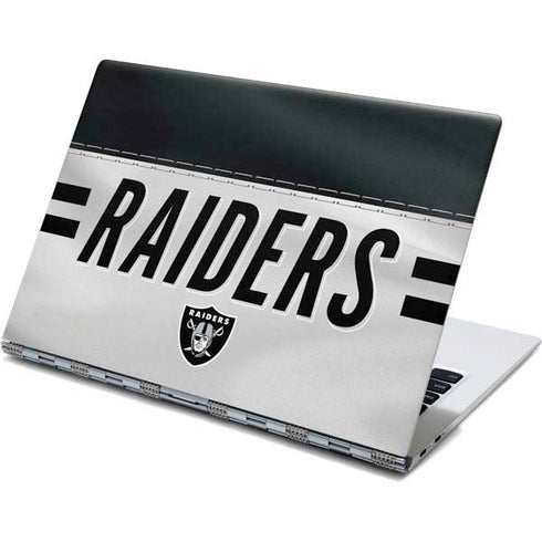 NFL Las Vegas Raiders White Striped Yoga 910 2-in-1 14in Touch-Screen Skin